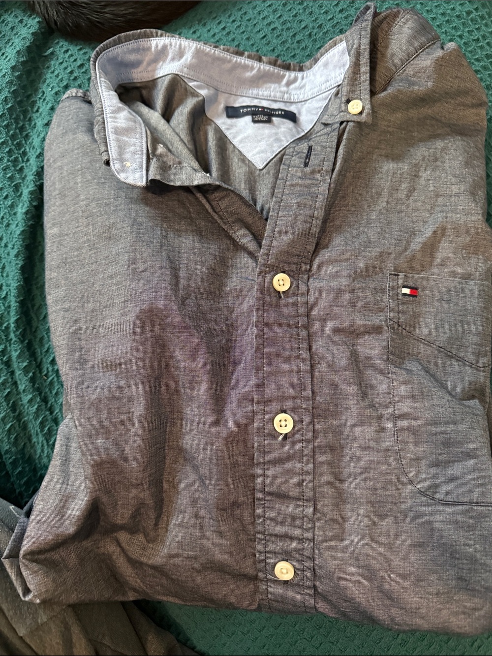 Tommy Hilfiger Charcoal Heather Button-Down Shirt
